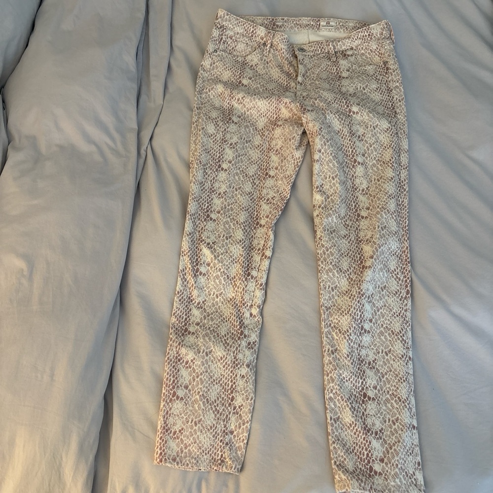 Snakeskin Print Jeans